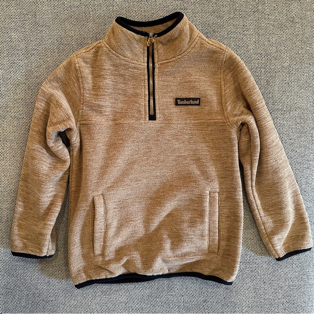 Timberland Beige Quarter-Zip Fleece